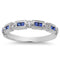 0.28ct Blue Sapphire & Diamond Wedding Anniversary Band 14kt Gold - 01SN50